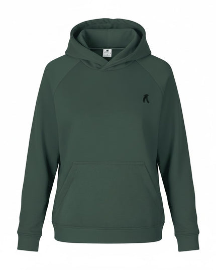 Buzo tipo hoodie para mujer esencial verde militar