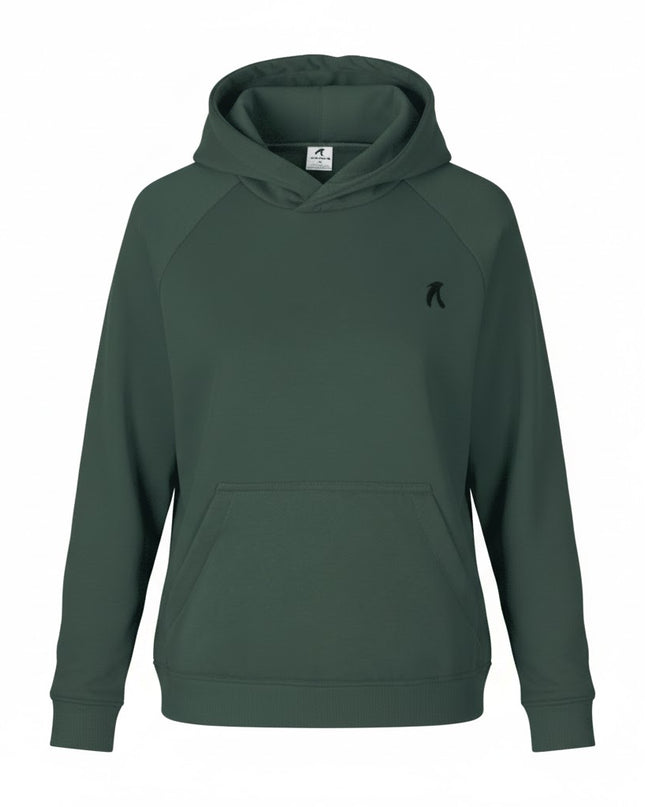 Buzo tipo hoodie para mujer esencial verde militar