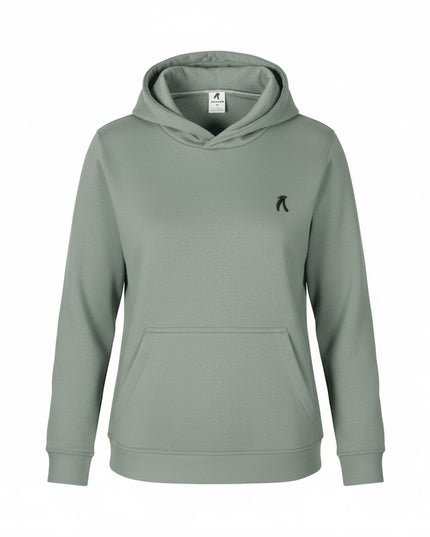 Buzo tipo hoodie para mujer esencial verde oliva