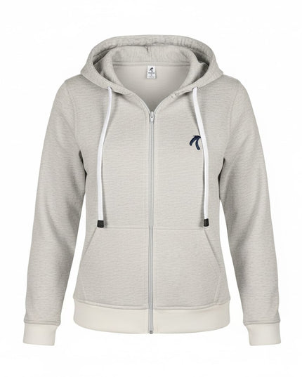 Chaqueta con capucha para mujer avena esencial