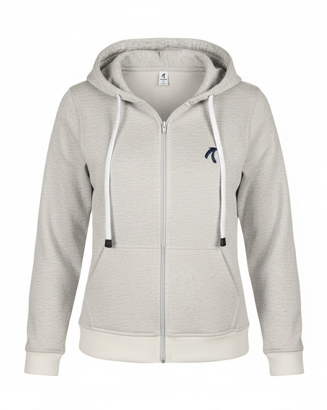 Chaqueta con capucha para mujer avena esencial