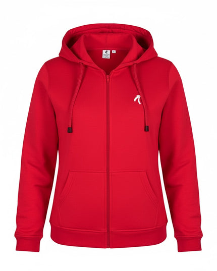 Chaqueta con capucha para mujer rojo esencial