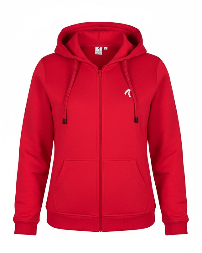 Chaqueta con capucha para mujer rojo esencial