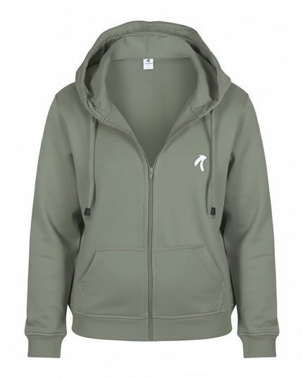 Chaqueta con capucha para mujer verde oliva esencial