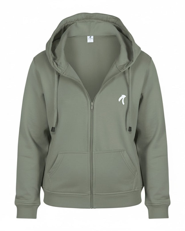 Chaqueta con capucha para mujer verde oliva esencial