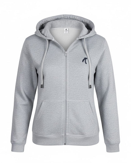 Chaqueta con capucha para mujer esencial gris