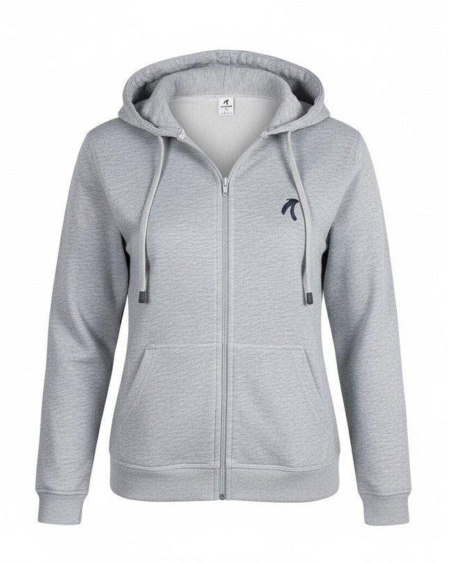 Chaqueta con capucha para mujer esencial gris