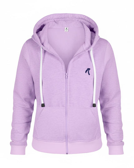 Chaqueta con capucha para mujer lila esencial