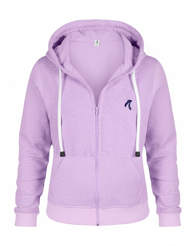 Chaqueta con capucha para mujer lila esencial