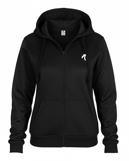 Chaqueta con capucha para mujer negro esencial