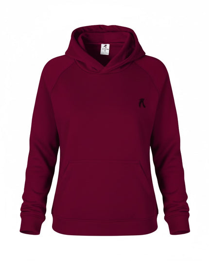 Buzo tipo hoodie para mujer esencial vinotinto