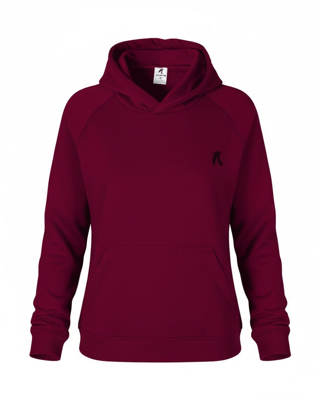 Buzo tipo hoodie para mujer esencial vinotinto