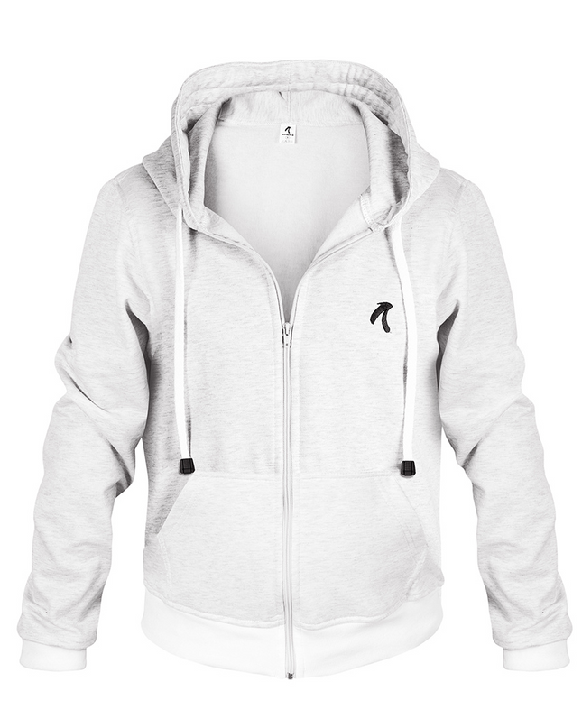 Chaqueta con capucha para hombre blanco esencial