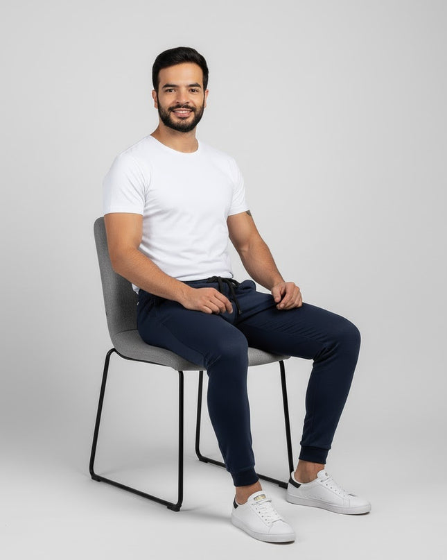 Jogger Hombre Esencial Azul Oscuro