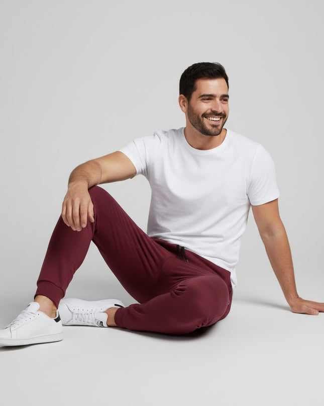 Jogger Hombre Esencial Vinotinto