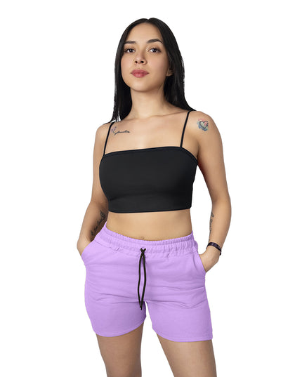 Pantaloneta para mujer en burda esencial lila