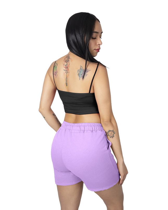 Pantaloneta para mujer en burda esencial lila