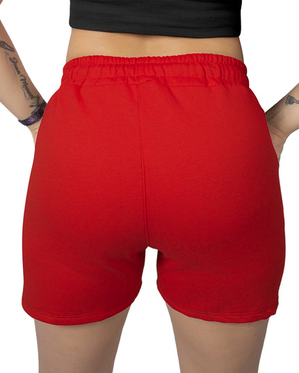 Pantaloneta para mujer en burda esencial roja