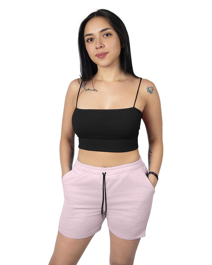 Pantaloneta para mujer en burda esencial palo rosa