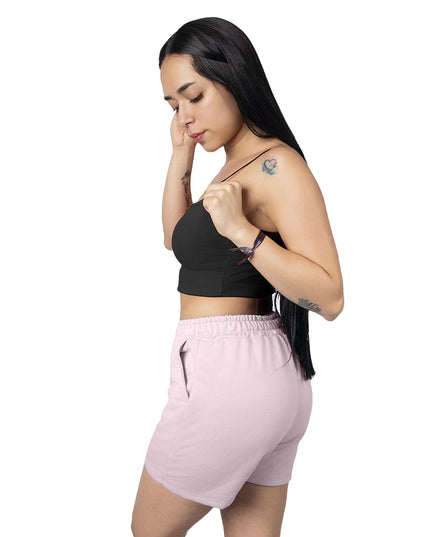 Pantaloneta para mujer en burda esencial palo rosa