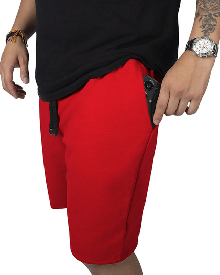 Pantaloneta para hombre en algodon esencial rojo