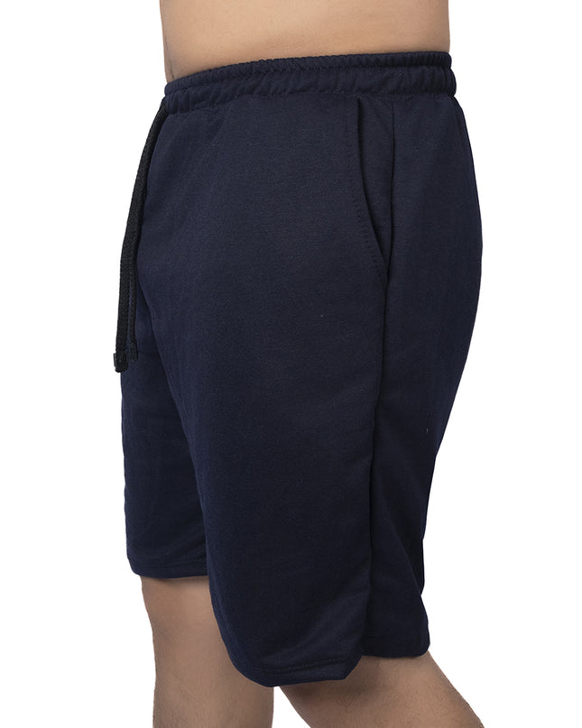 Pantaloneta para hombre en burda azul oscuro