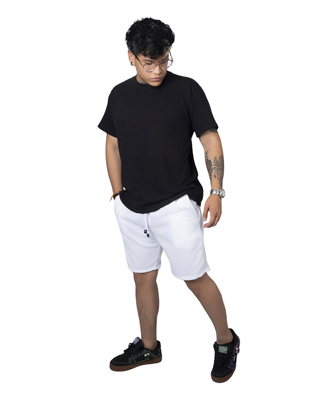 Pantaloneta para hombre en burda blanca