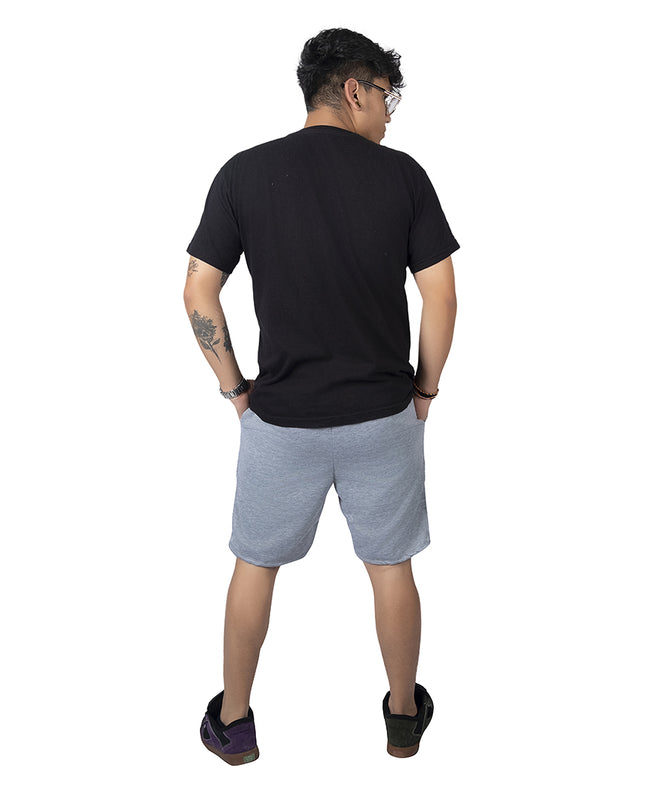 Pantaloneta para hombre en burda gris claro