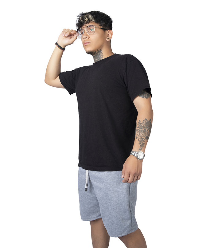 Pantaloneta para hombre en burda gris claro