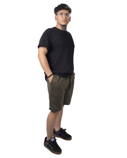 Pantaloneta para hombre en algodon esencial gris oscuro