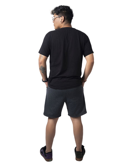 Pantaloneta para hombre en algodon esencial gris oscuro