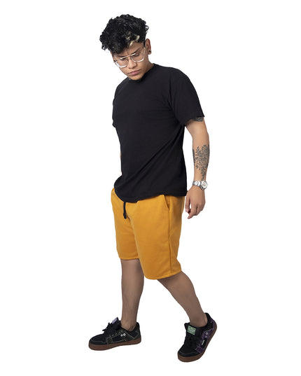 Pantaloneta para hombre en algodon esencial mostaza