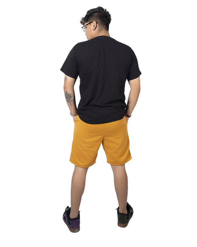 Pantaloneta para hombre en algodon esencial mostaza