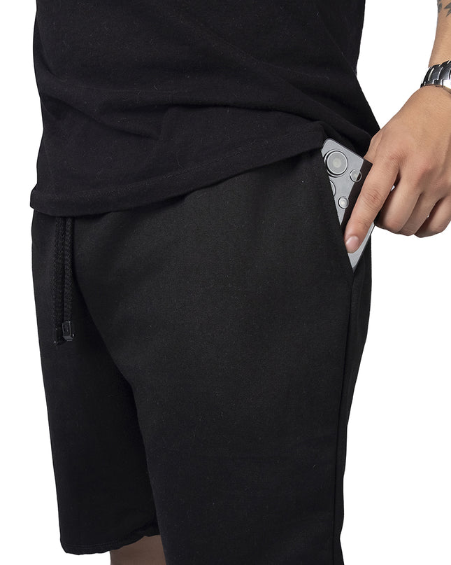 Pantaloneta para hombre en burda negro