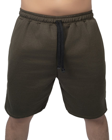 Pantaloneta para hombre en algodon esencial verde militar