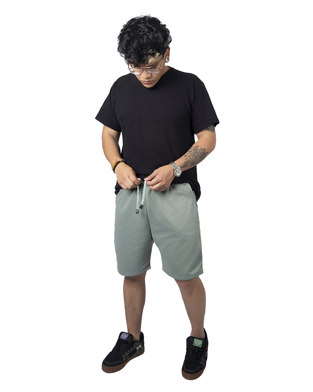 Pantaloneta para hombre en burda verde oliva