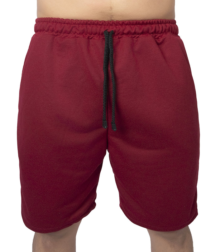 Pantaloneta para hombre en burda vinotinto