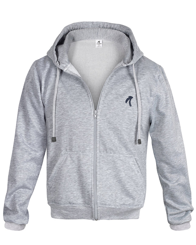 Chaqueta con capucha para hombre esencial gris