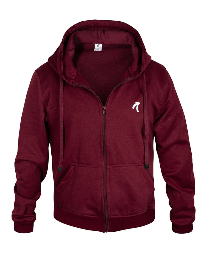 Chaqueta con capucha para hombre vinotinto esencial