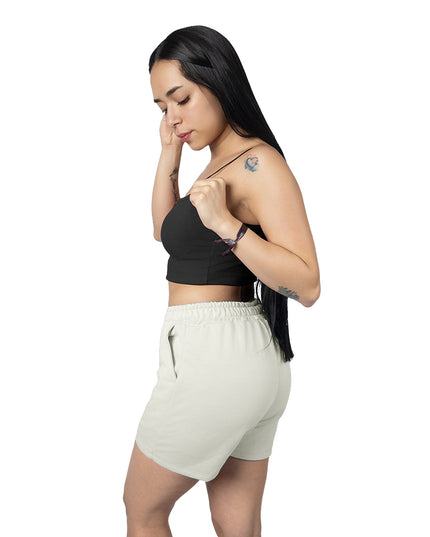 Pantaloneta para mujer en algodon esencial avena