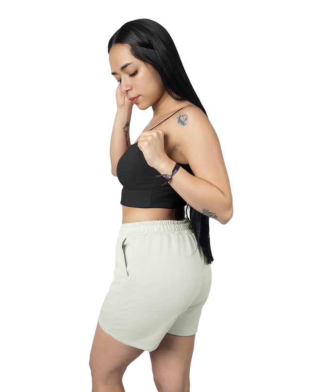 Pantaloneta para mujer en algodon esencial avena