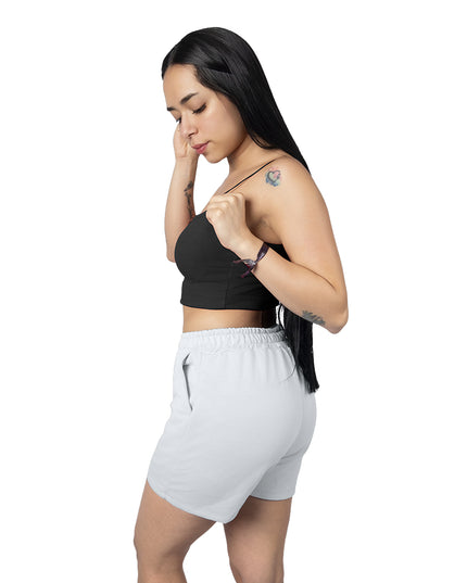 Pantaloneta para mujer en burda esencial blanca