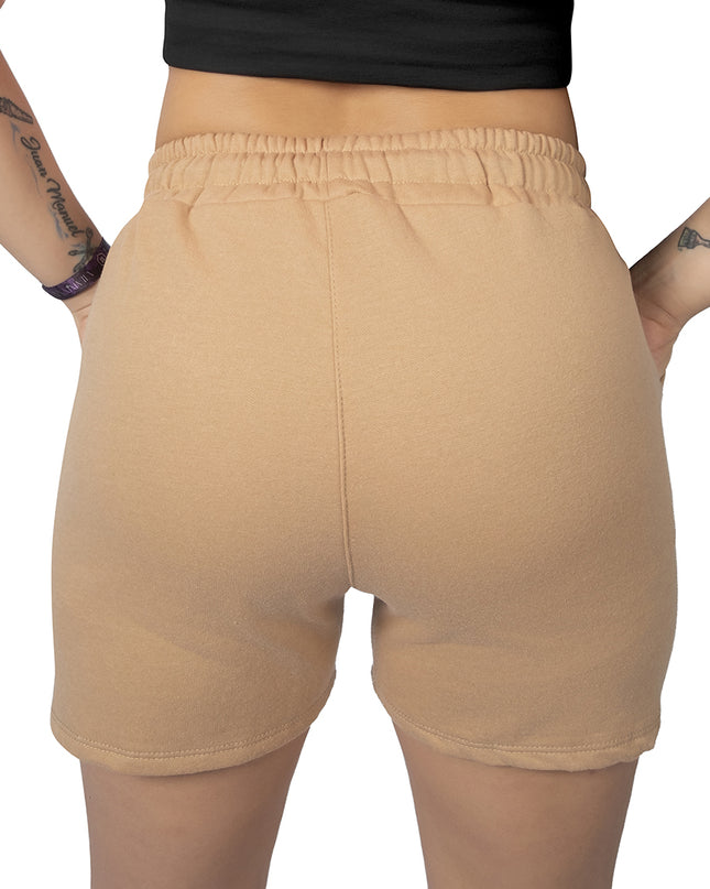 Pantaloneta para mujer en algodon esencial camel