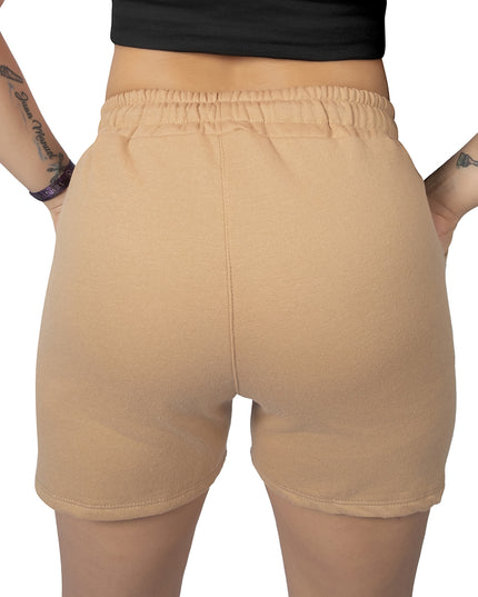 Pantaloneta para mujer en burda esencial camel