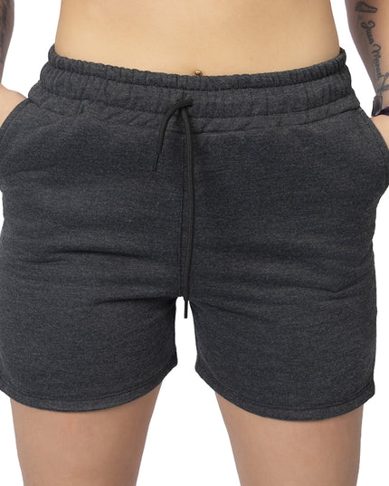 Pantaloneta para mujer en algodon esencial gris oscura