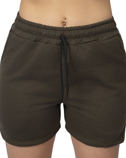 Pantaloneta para mujer en burda esencial verde militar