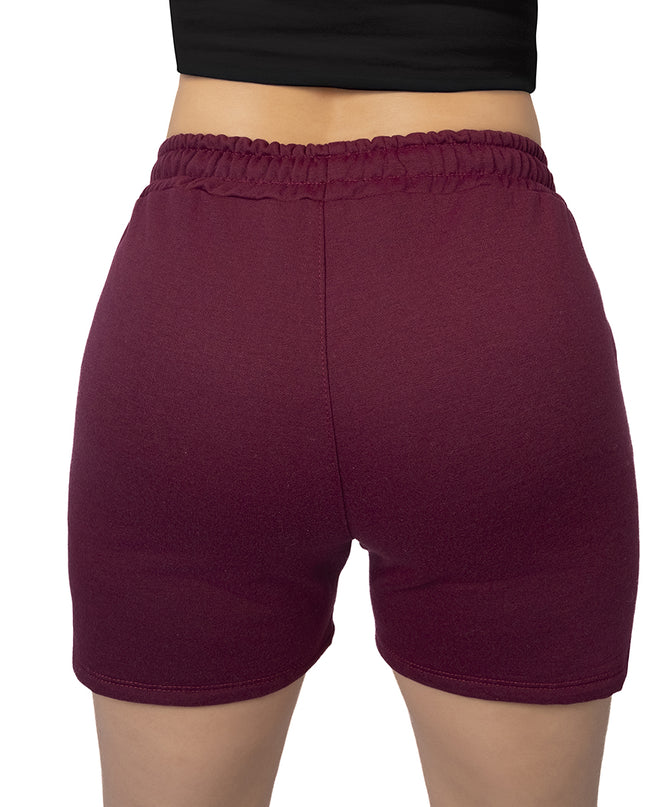 Pantaloneta para mujer en algodon esencial vinotinto